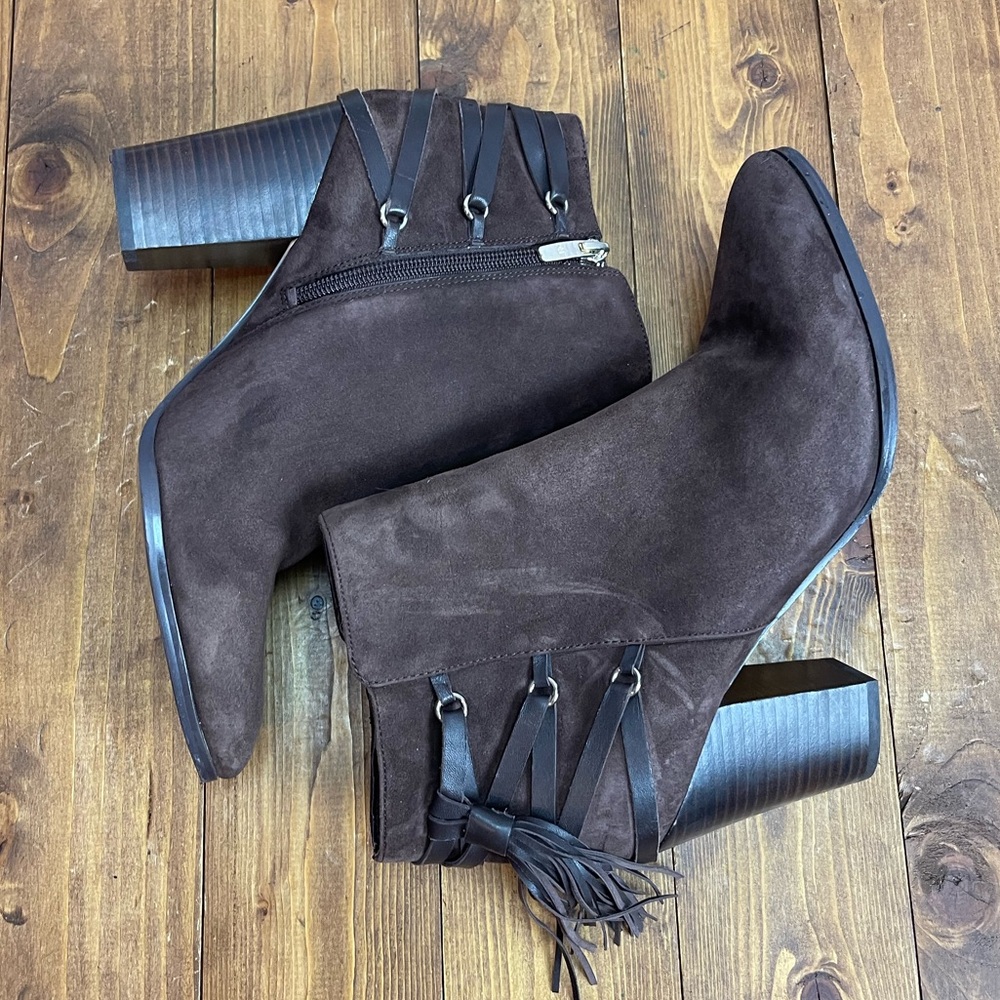 Marc Fisher dark brown suede kava boots size 9.5M - Picture 6 of 10